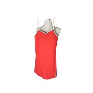 Old Navy Powersoft Womens Medium Go Dry Athletic Tank Top Orange White NWOT)